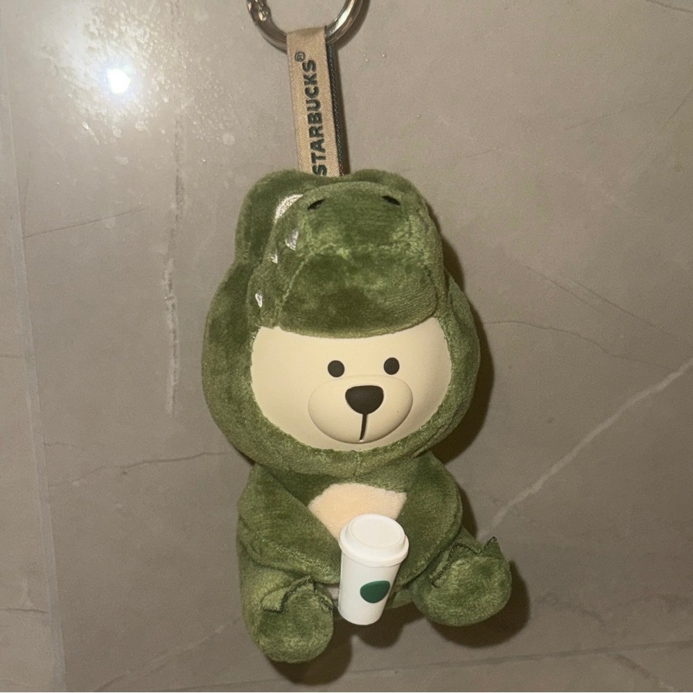 Starbucks x Lacoste Bearista Plush Keychain Limited Edition Green Crocodile